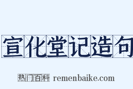 宣化堂记造句是什么意思的图片